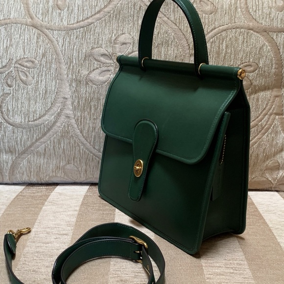Coach Willis top handle in hunter green 5785 - Picture 5 of 15